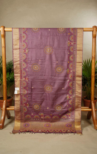 Image of gachi by gachi tussar with bengal lambani work