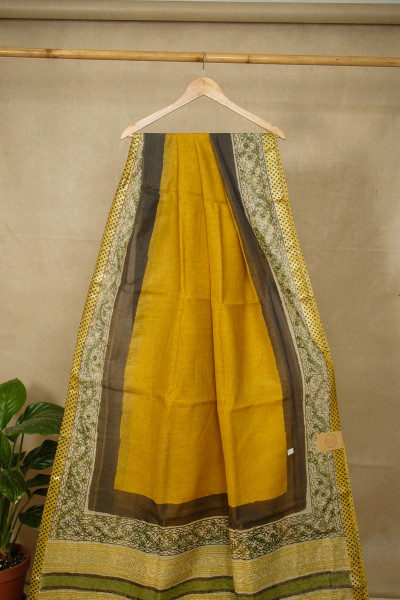 Image of Prakriti Kota Doria with Natural Dye Block Print