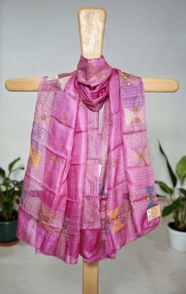 Image of Sutrangi Lambani Grace– Gachi Tussar with Hand Lambani Dupatta