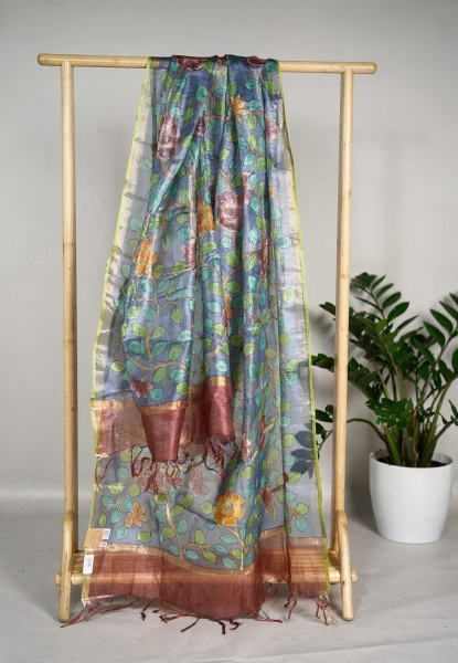 Image of Varnika Kota Kalamkari Dupatta