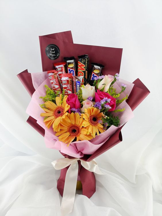 Category Alt Bouquet of Flowers &amp; Chocolates