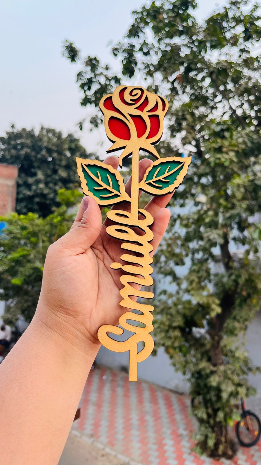 Customized Name Rose