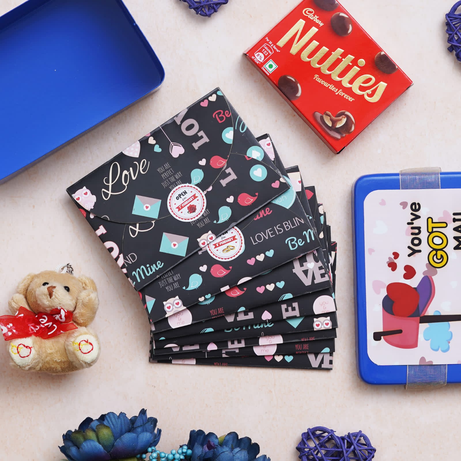 Valentine Postcard Tin Box