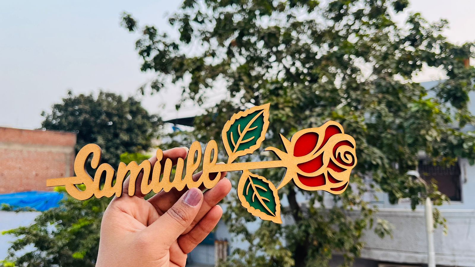 Customized Name Rose