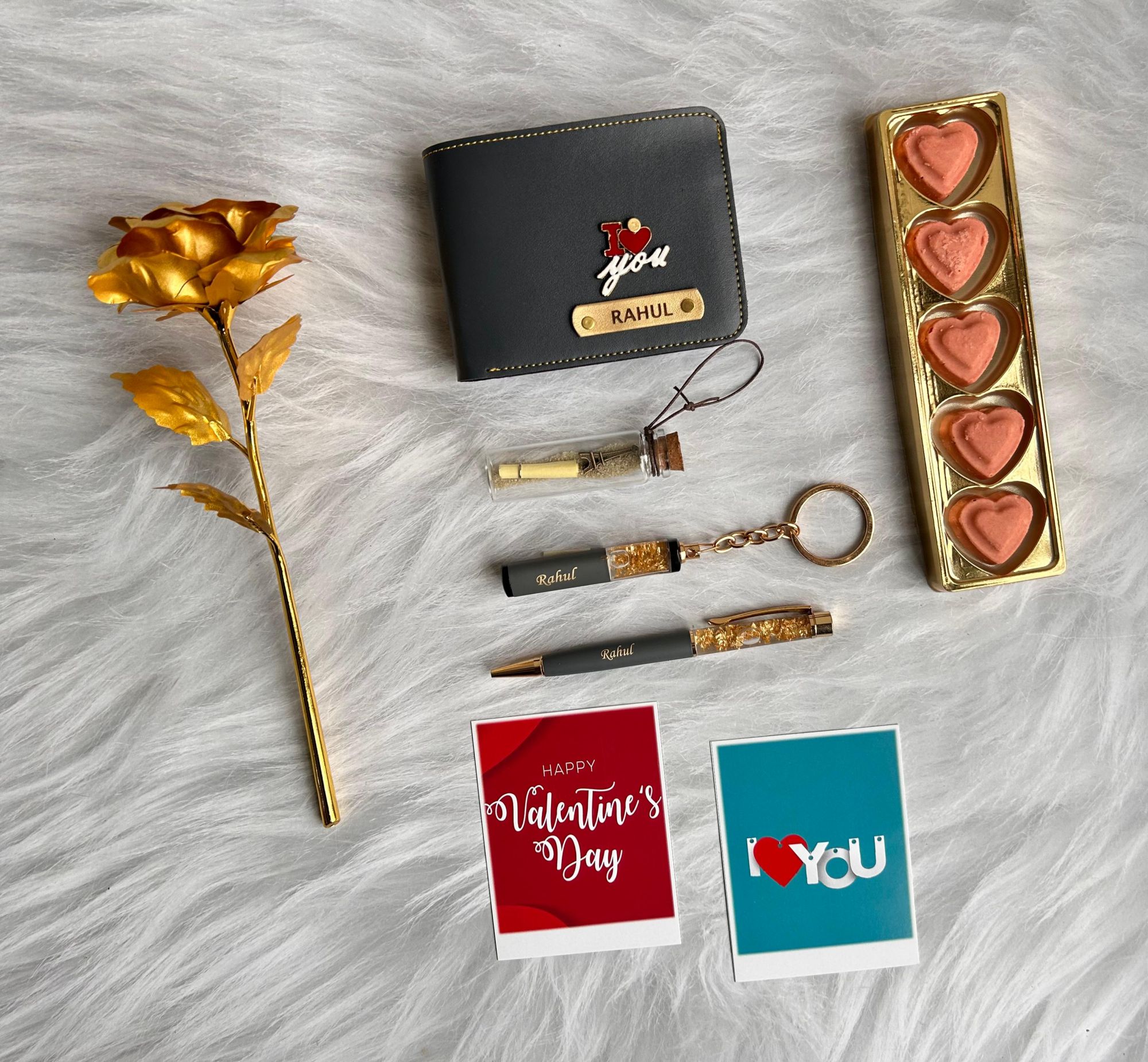 Personalized Leather Wallet Combo