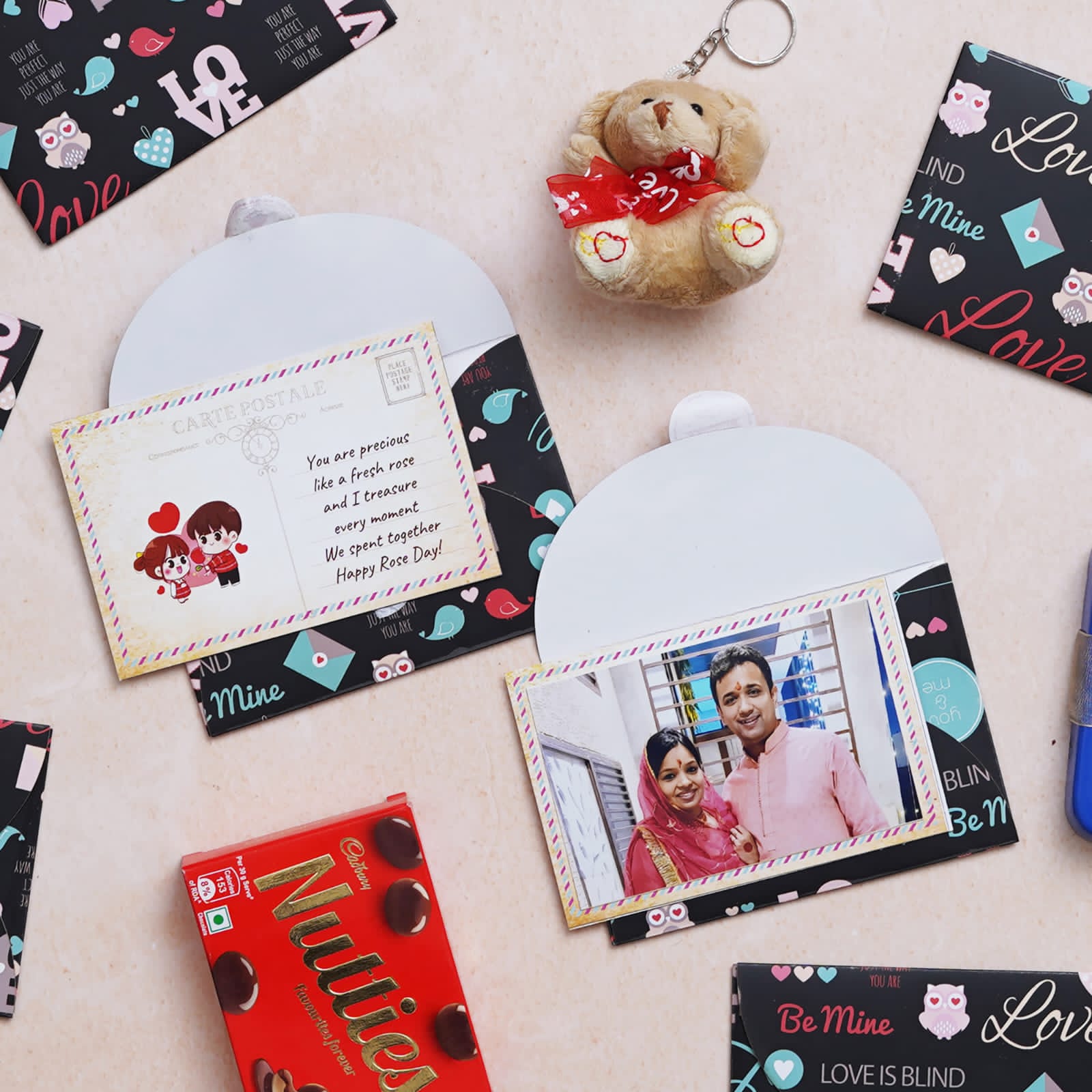 Valentine Postcard Tin Box