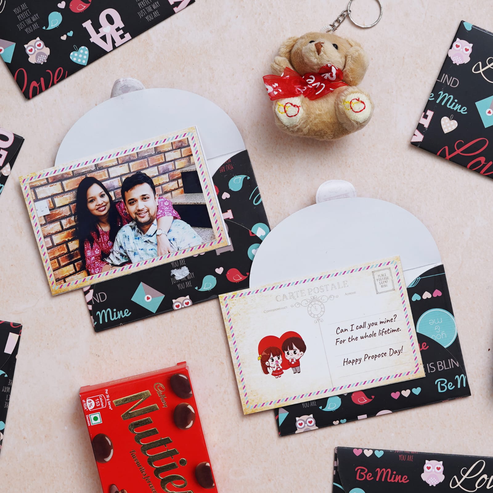 Valentine Postcard Tin Box
