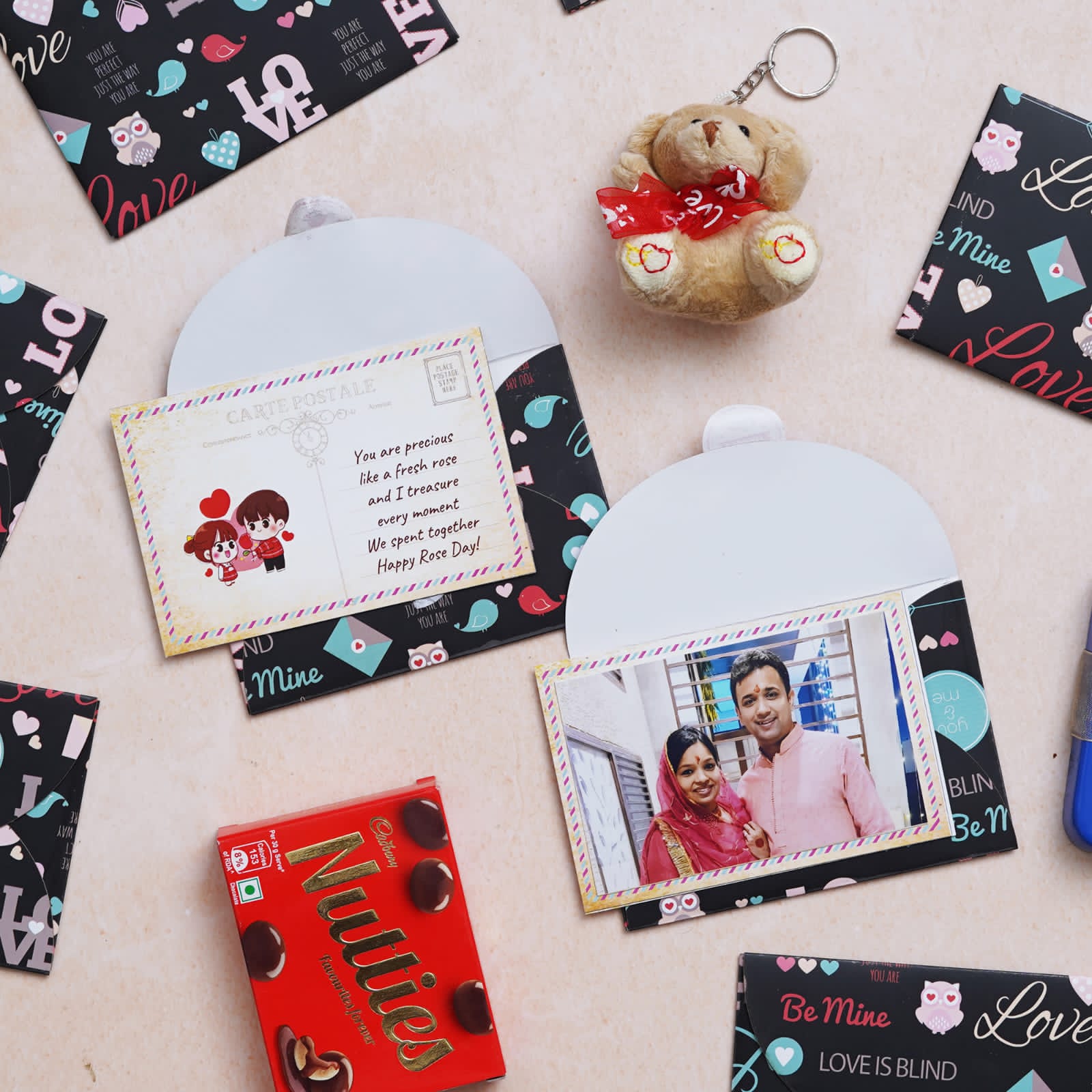 Valentine Postcard Tin Box