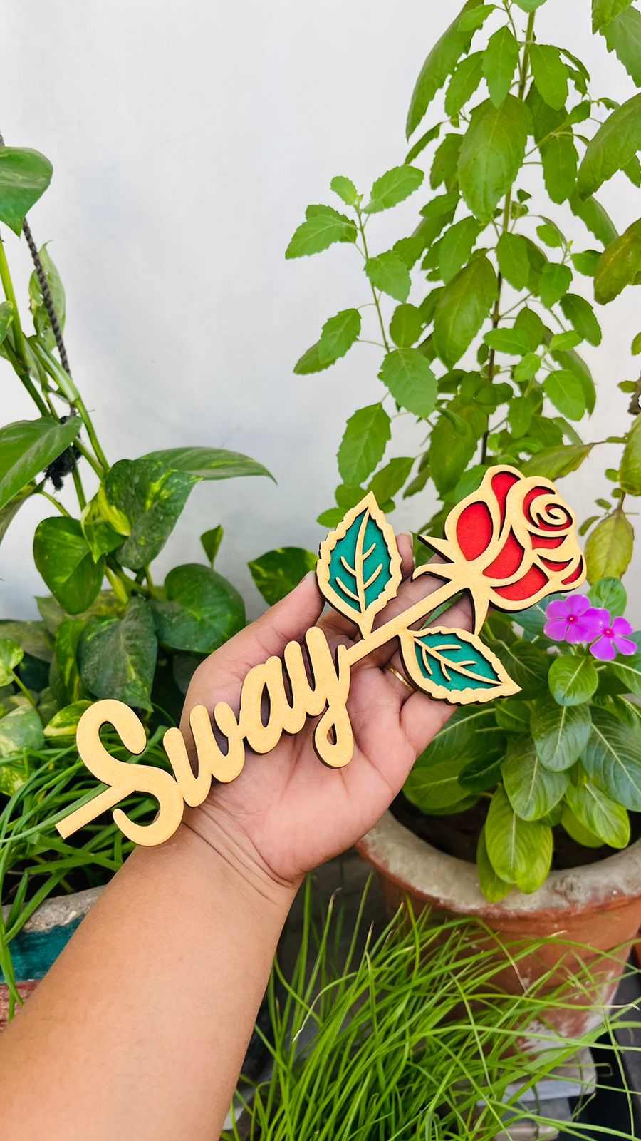 Customized Name Rose