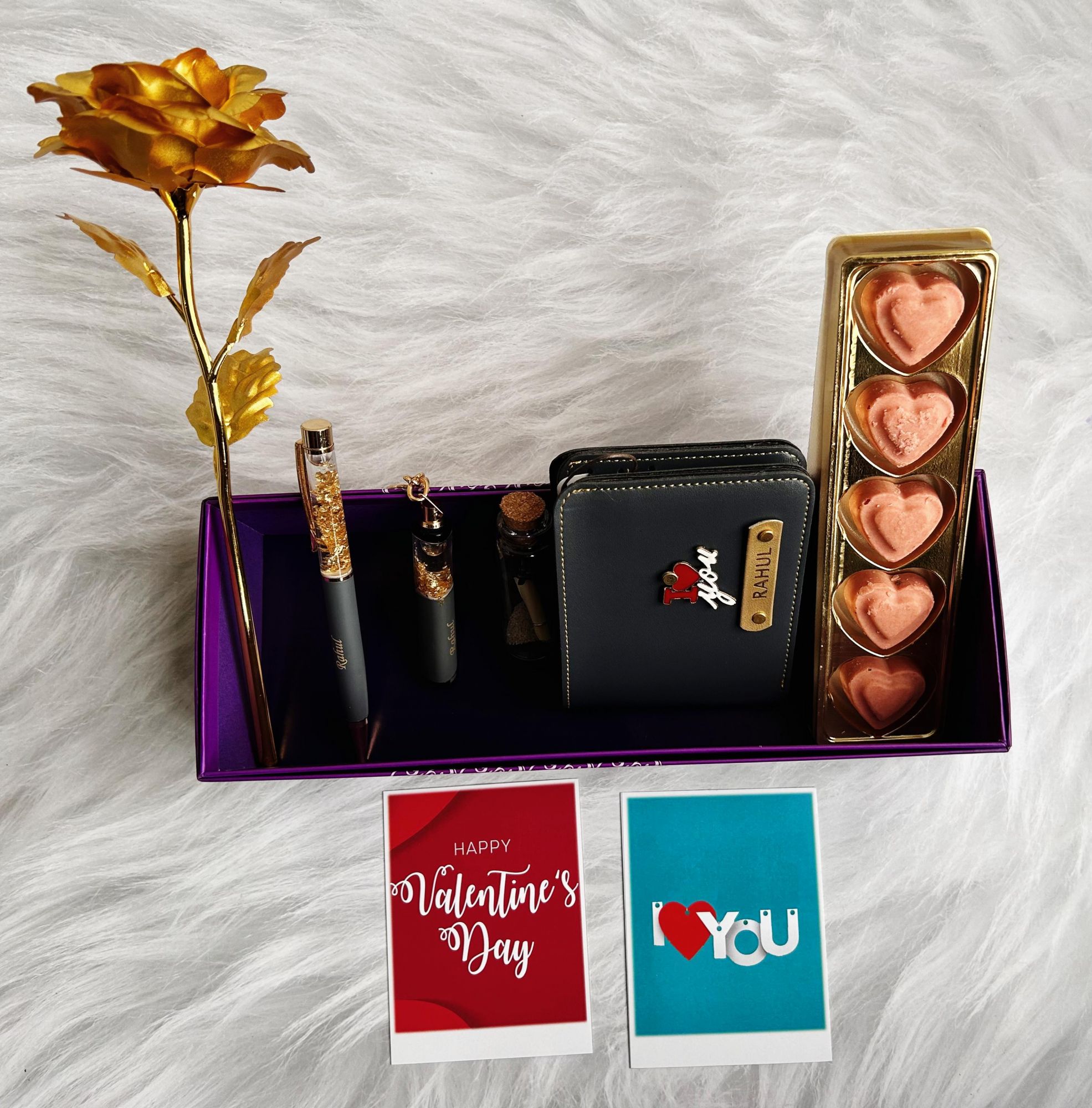 Personalized Leather Wallet Combo
