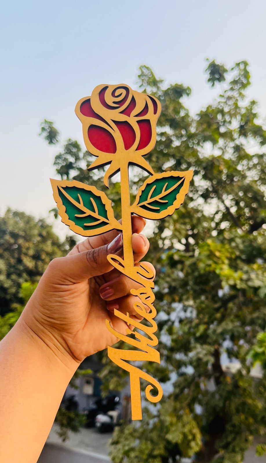 Customized Name Rose