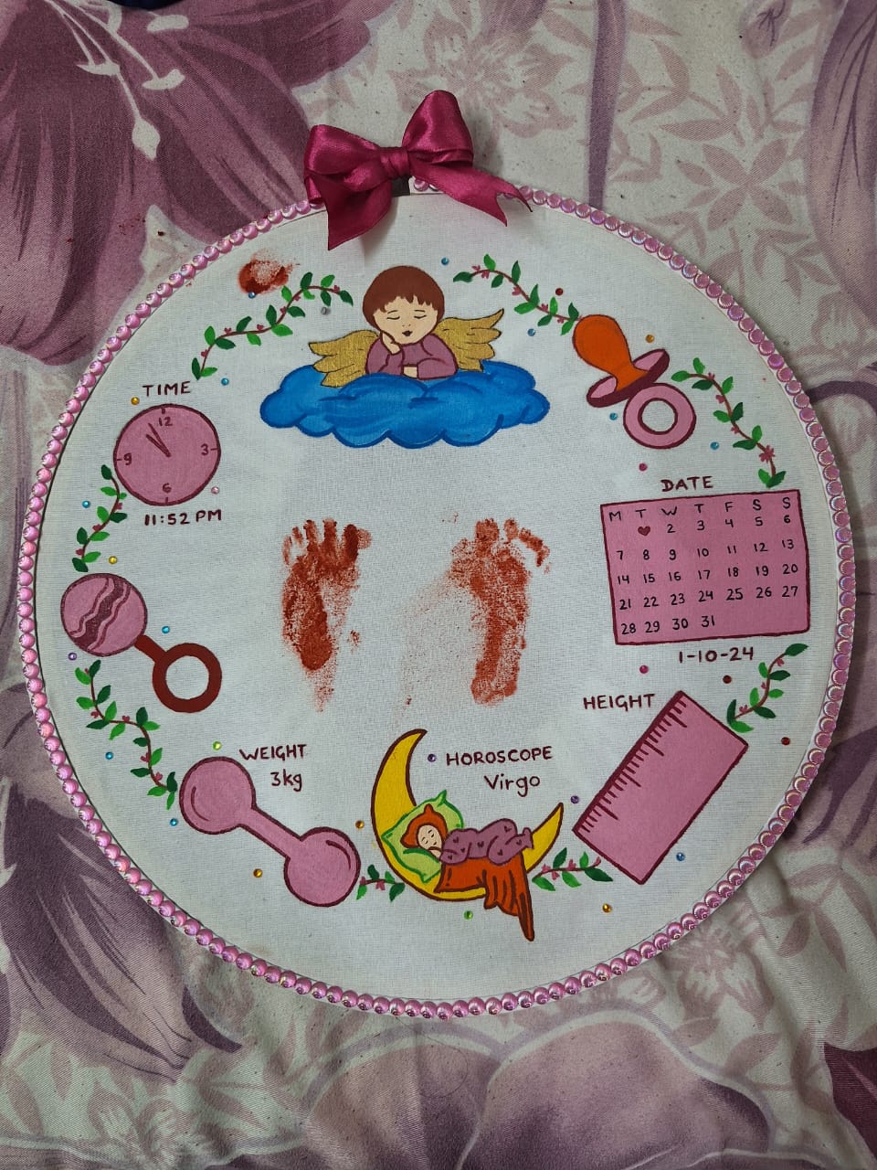 Baby Footprint Hoop