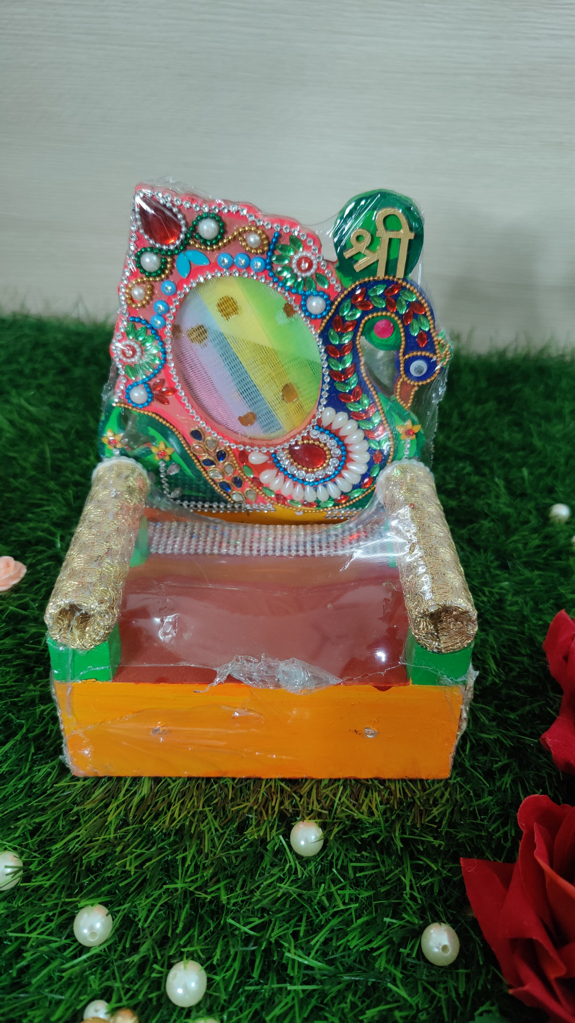 Peacock Embellished Aasan