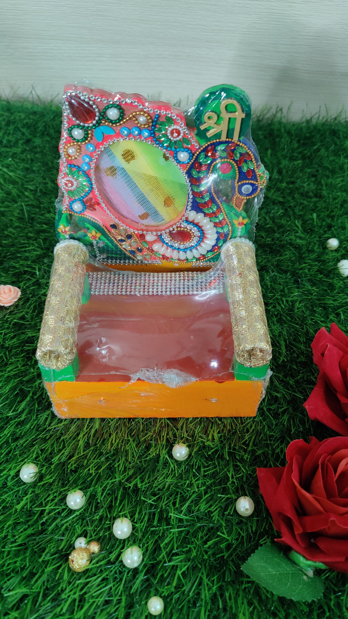 Peacock Embellished Aasan