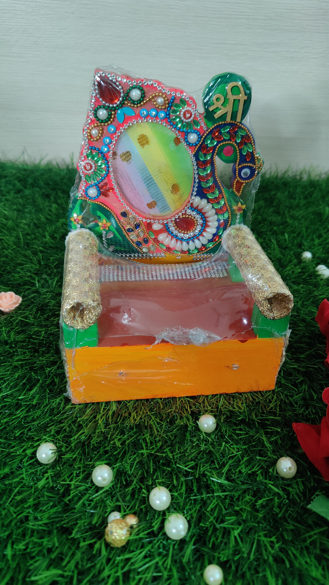 Peacock Embellished Aasan