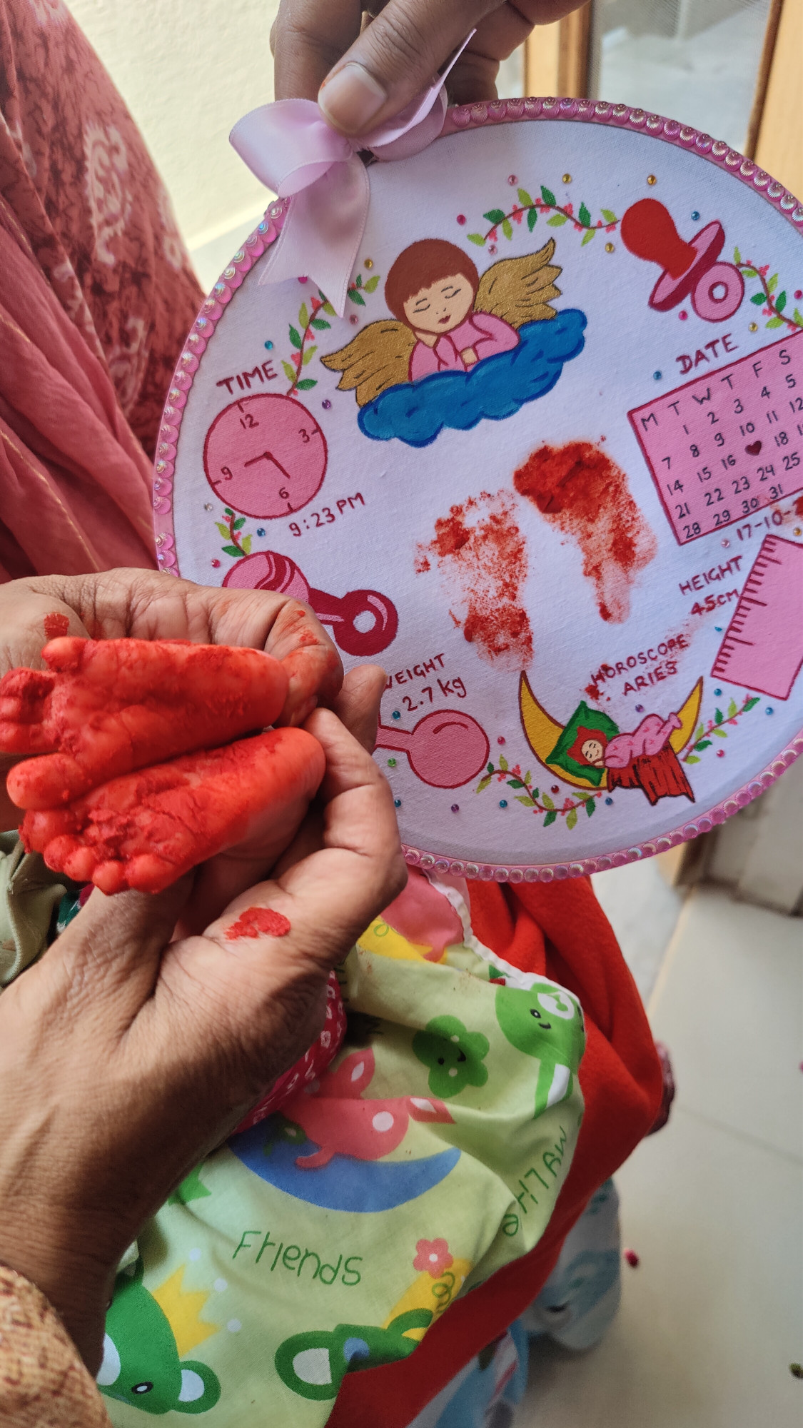 Baby Footprint Hoop