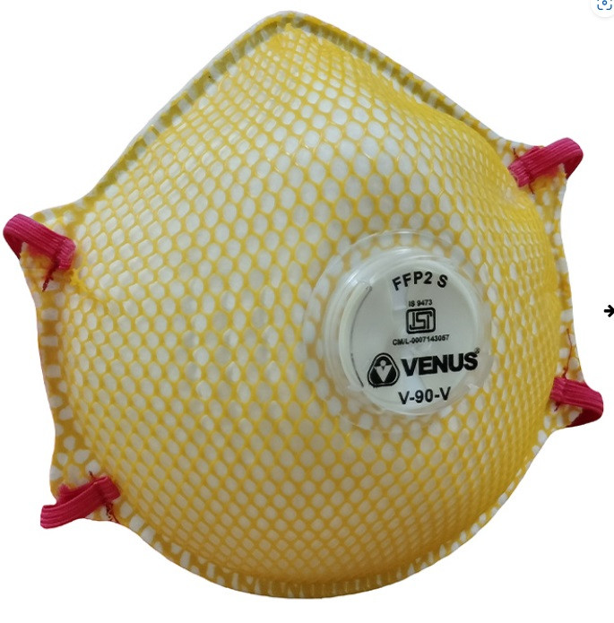 Venus V-90 Comfortable Reusable FFP2 Safety Mask Convex Mesh