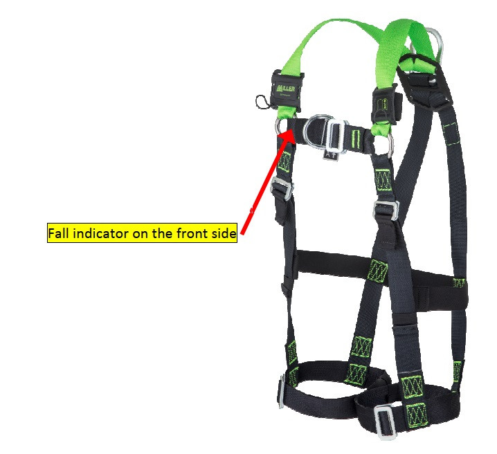 1032843 Miller H-Design 2 points Harness Mating D-ring Provided with Mating buckles and Front D-ring Size 1