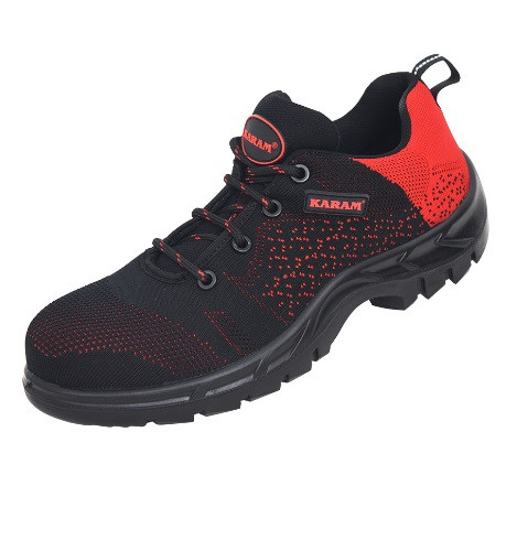 Flytex Red and Black Sporty Safety Shoes SKU FS215