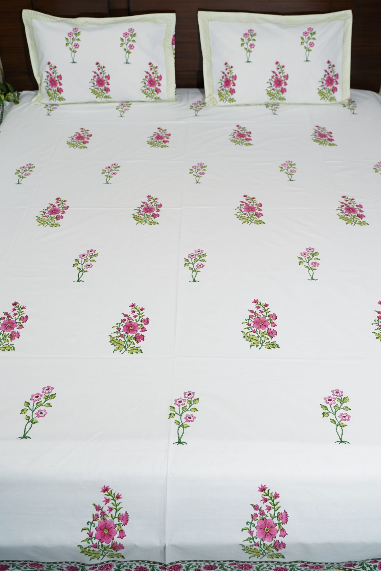 Jaipuri Block Print Bedsheet - Gulbahaar Hand Block Print Cotton Double
