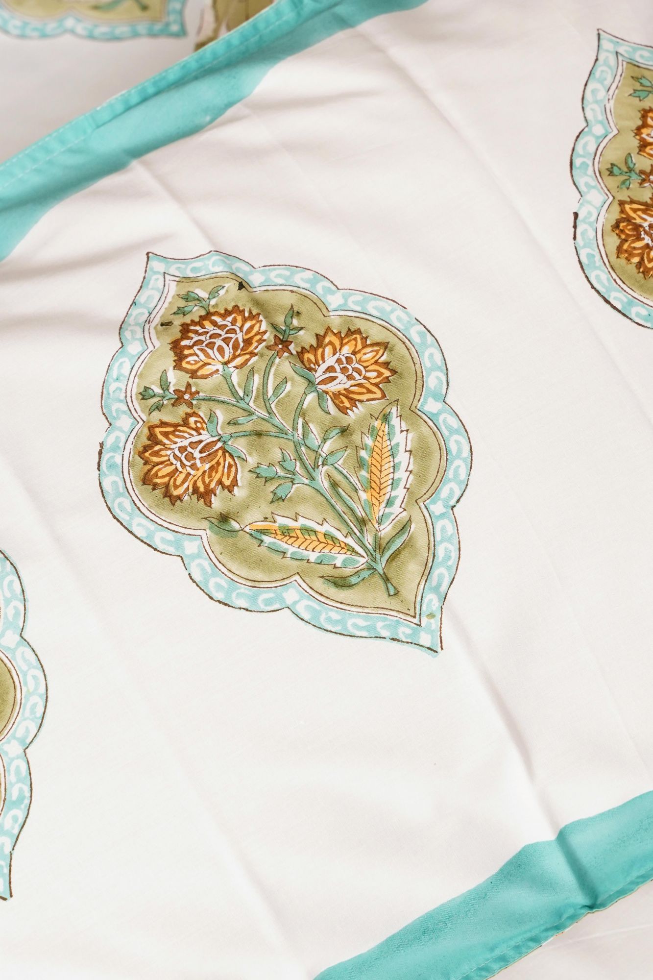 Jaipuri Block Print Bedsheet - Double Boota Hand Block Print Cotton Double