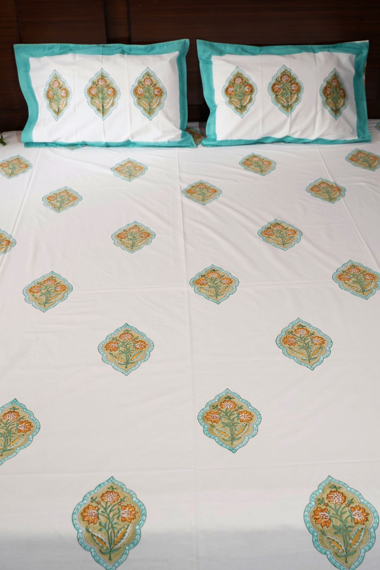 Jaipuri Block Print Bedsheet - Double Boota Hand Block Print Cotton Double