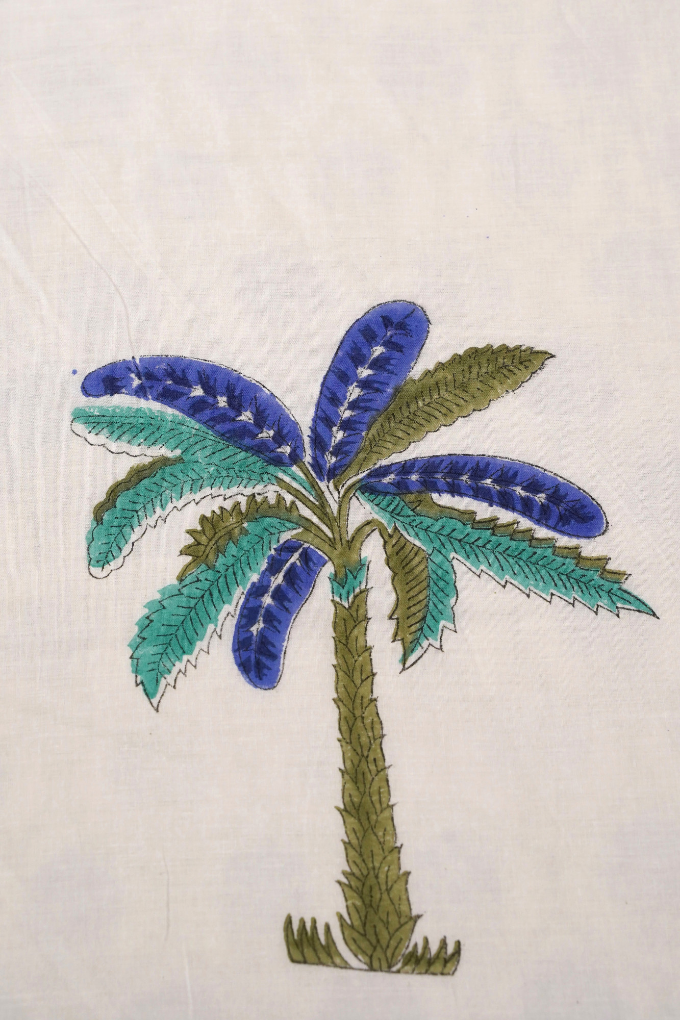 Block Print Dohar - Blue Floral Premium Hand Block Print Cotton Jaipuri