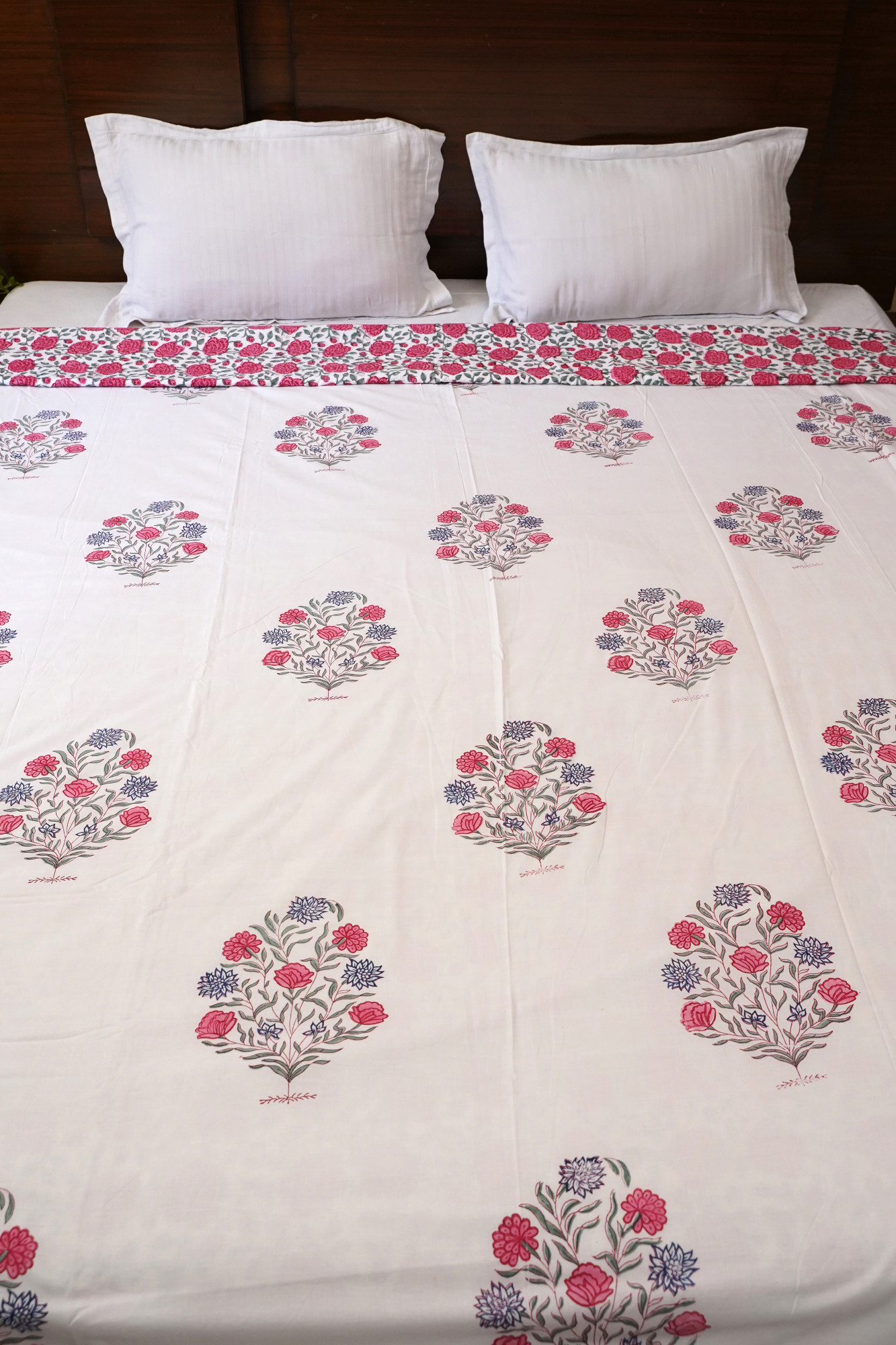 Block Print Dohar - Multicolored Hand Block Print Premium Cotton Jaipuri