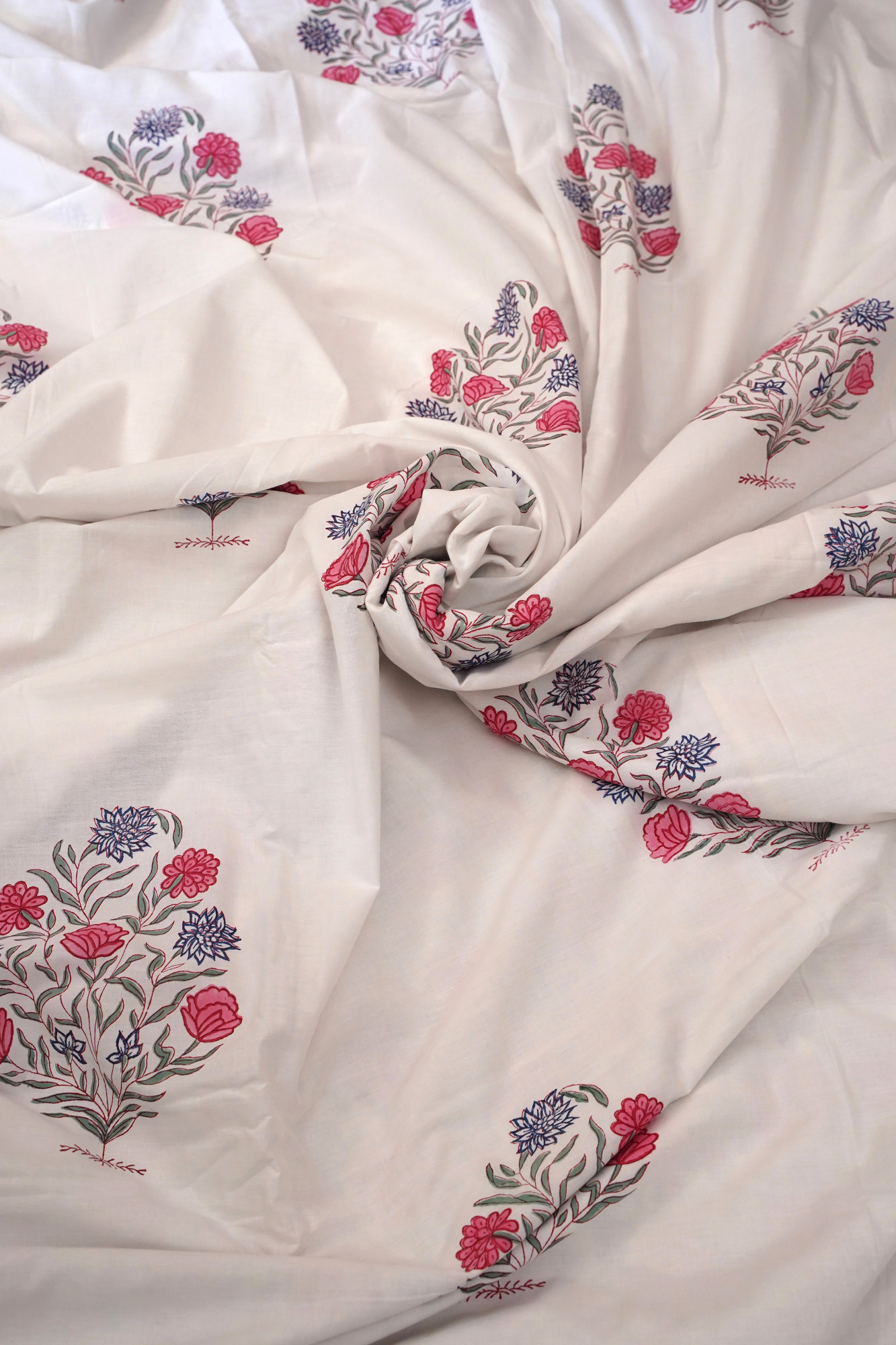 Block Print Dohar - Multicolored Hand Block Print Premium Cotton Jaipuri