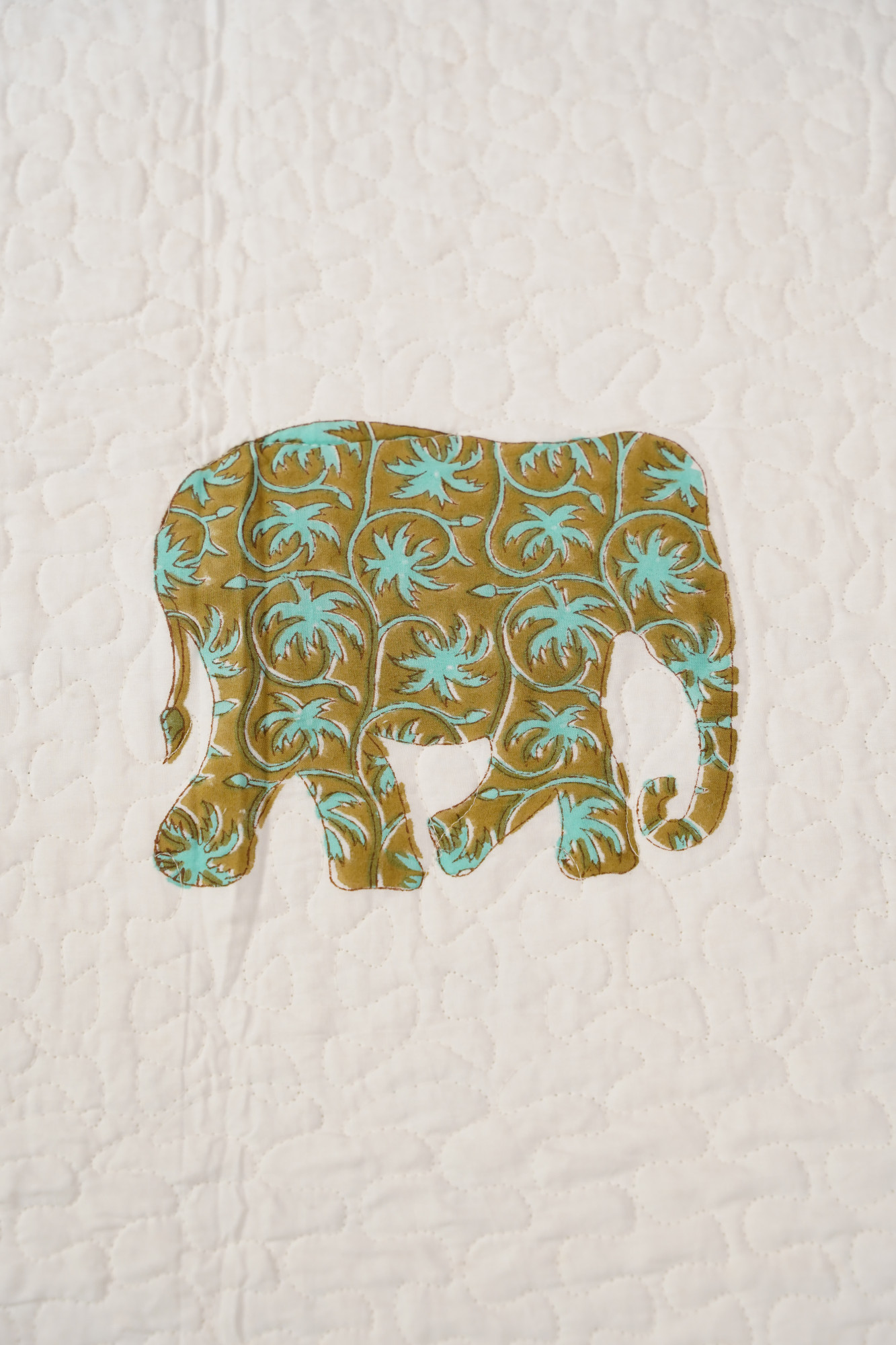 Block Print Bedcover - Haathi Hand Block Print Premium Cotton Double