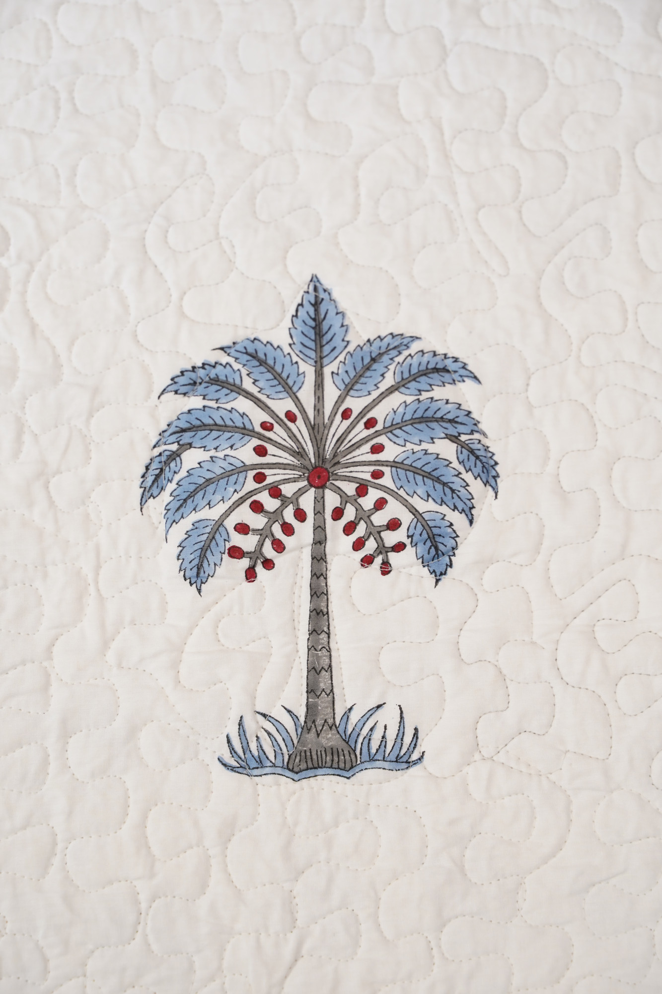 Block Print Bedcover - Pine Hand Block Print Premium Cotton Double