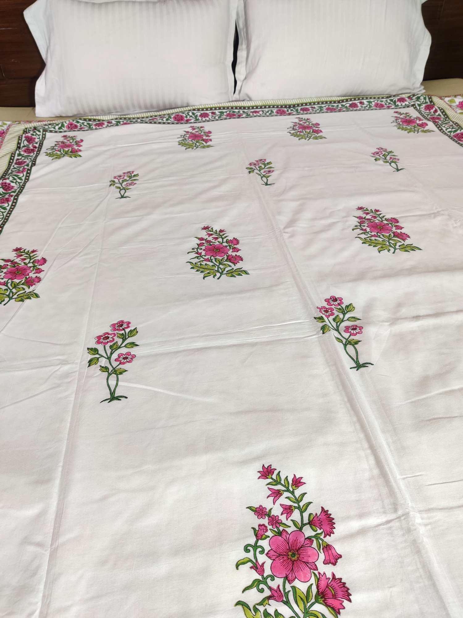 Block Print Dohar - Gulbahaar Hand Block Print Mulmul Jaipuri