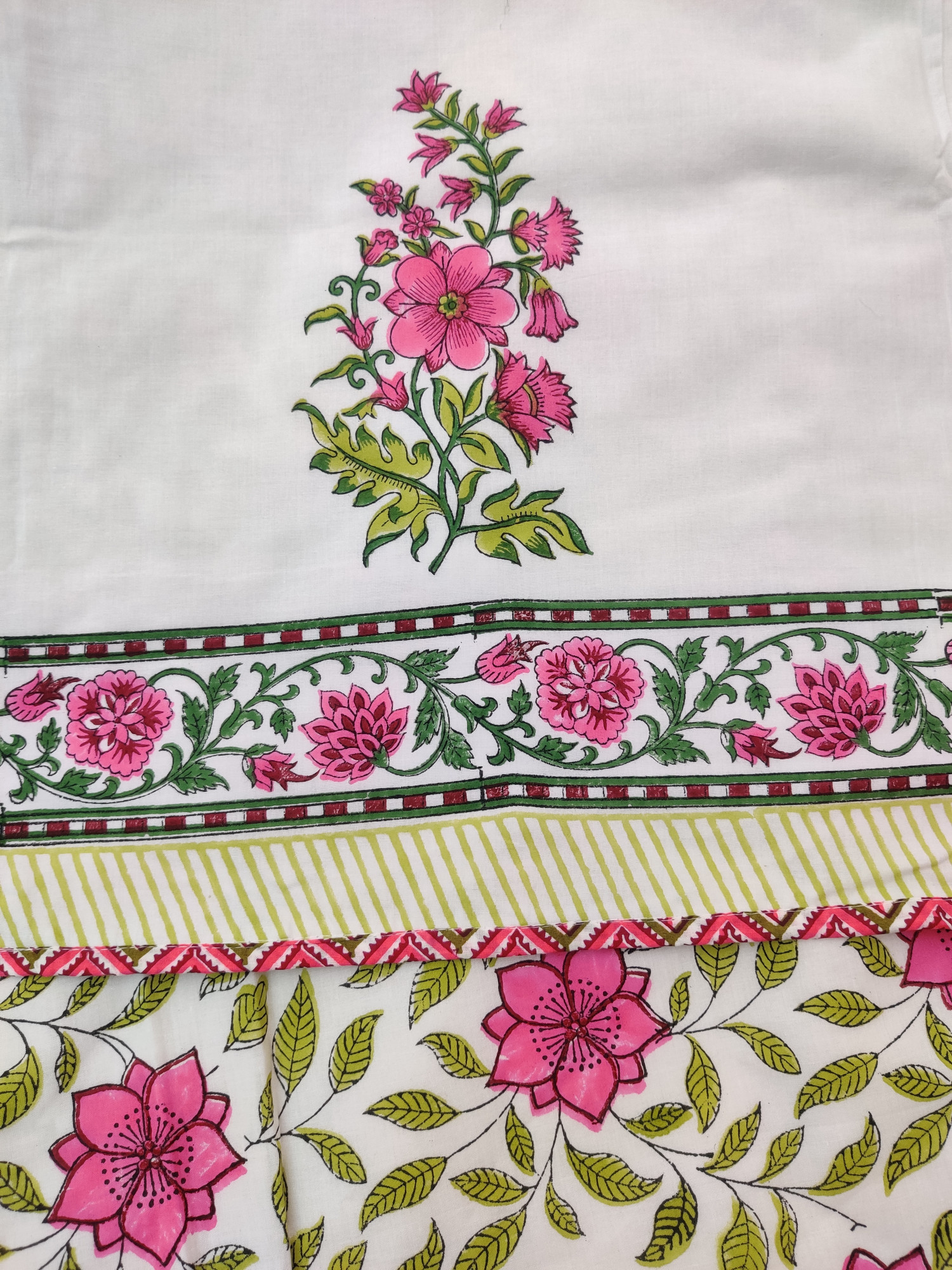 Block Print Dohar - Gulbahaar Hand Block Print Mulmul Jaipuri