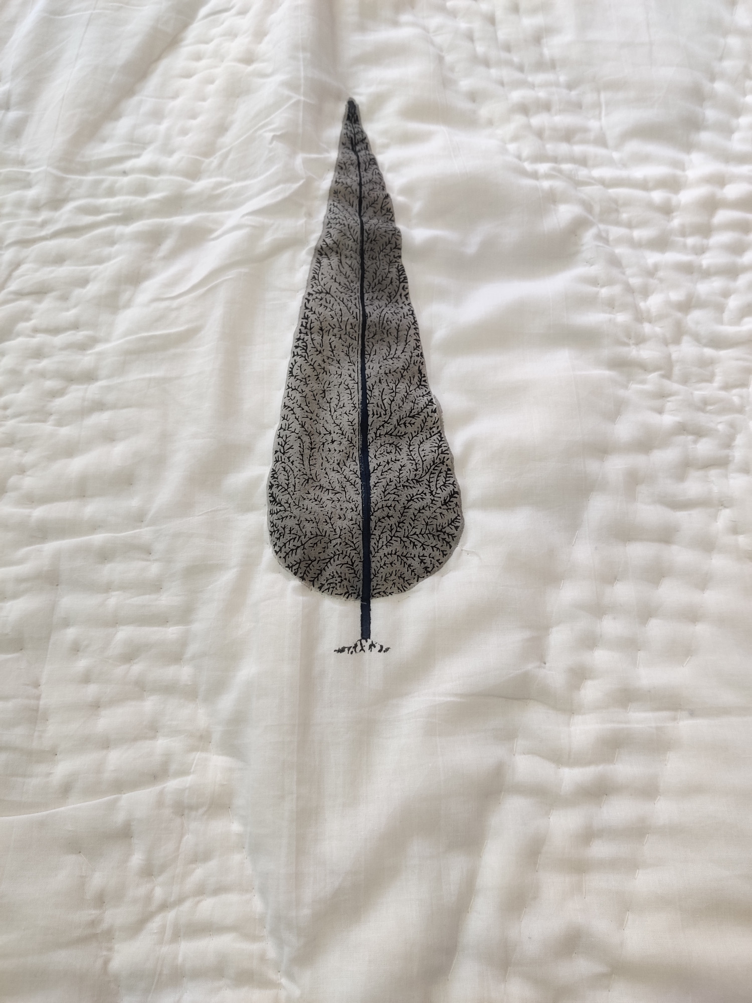 Hand Block Print Mulmul Quilt - Tropical Fern Soft Jaipuri Razai Double