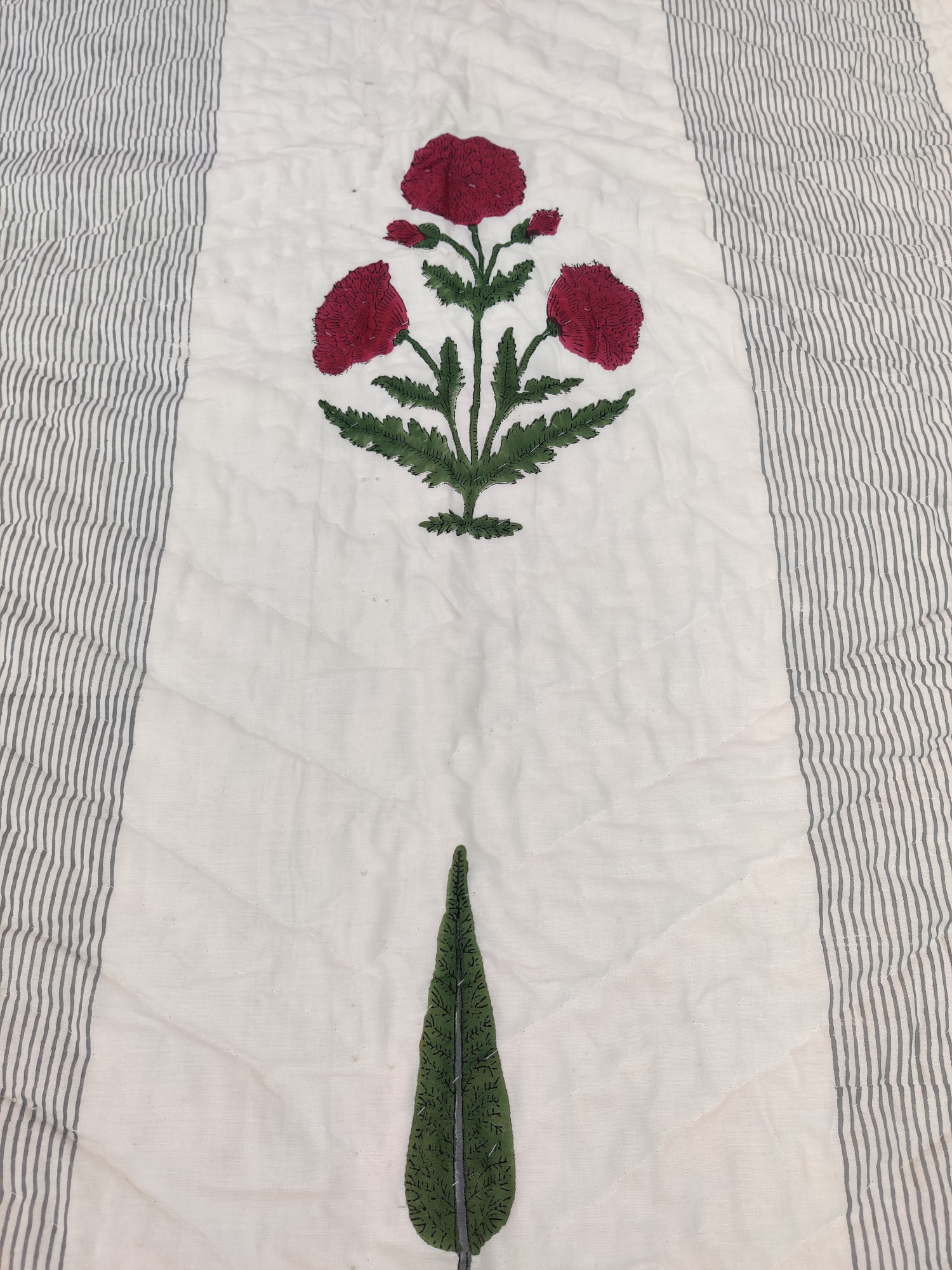 Hand Block Print Mulmul Quilt - Chinarbagh Soft Jaipuri Razai Double