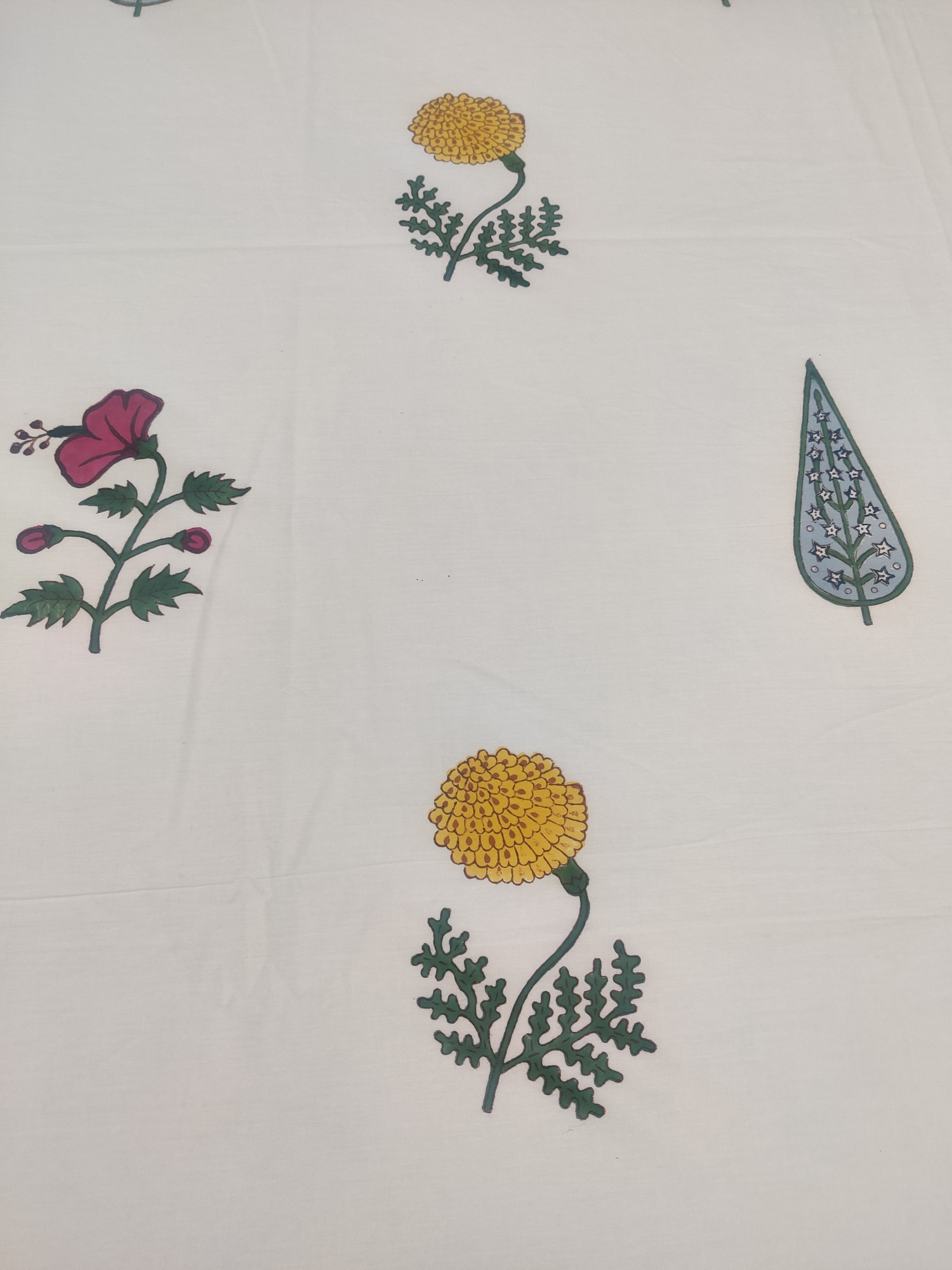 Jaipuri Block Print Bedsheet - Tropical Handblock Hand Block Print Cotton King Size