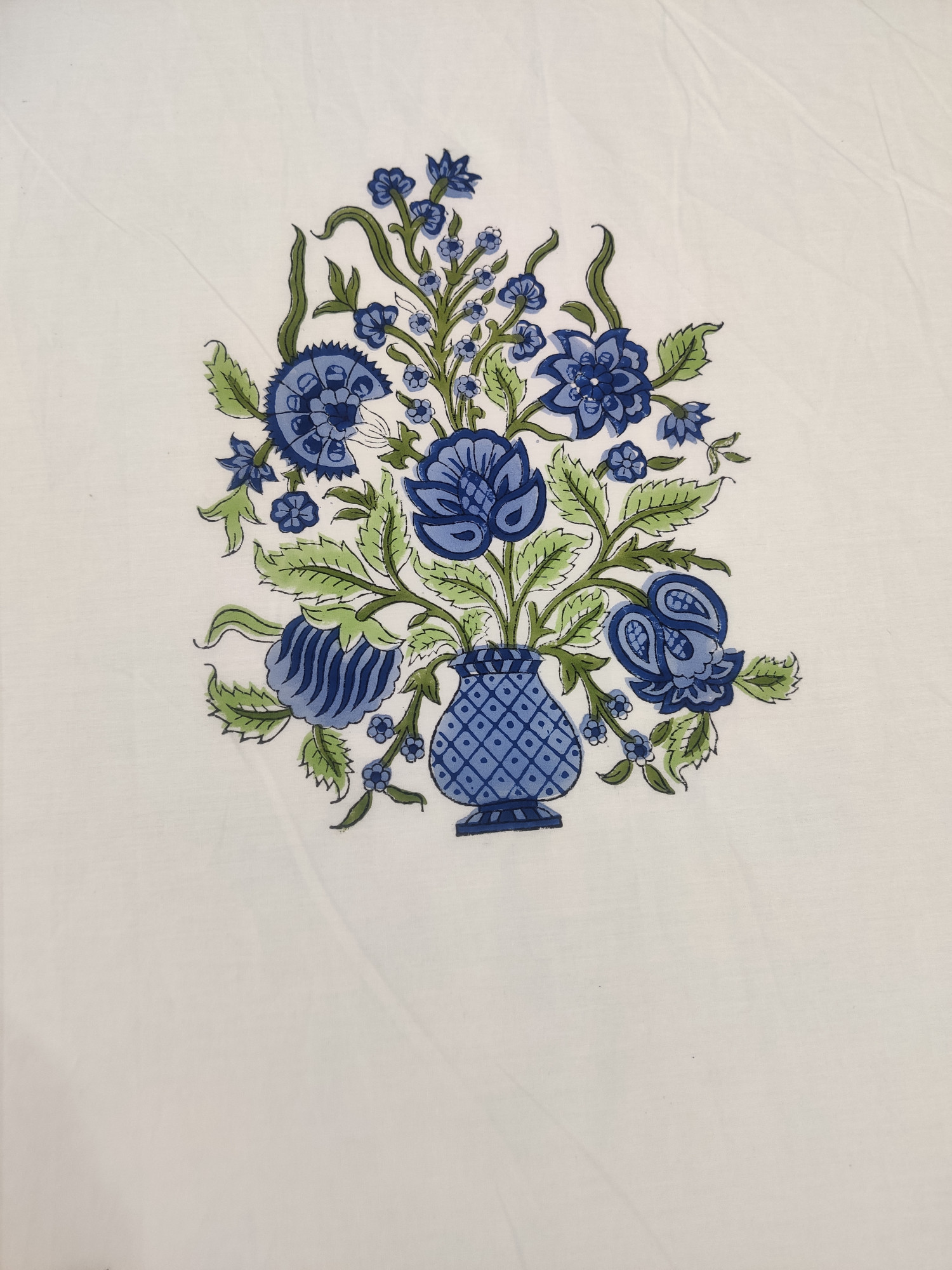 Jaipuri Block Print Bedsheet - Guldasta Hand Block Print Cotton King Size