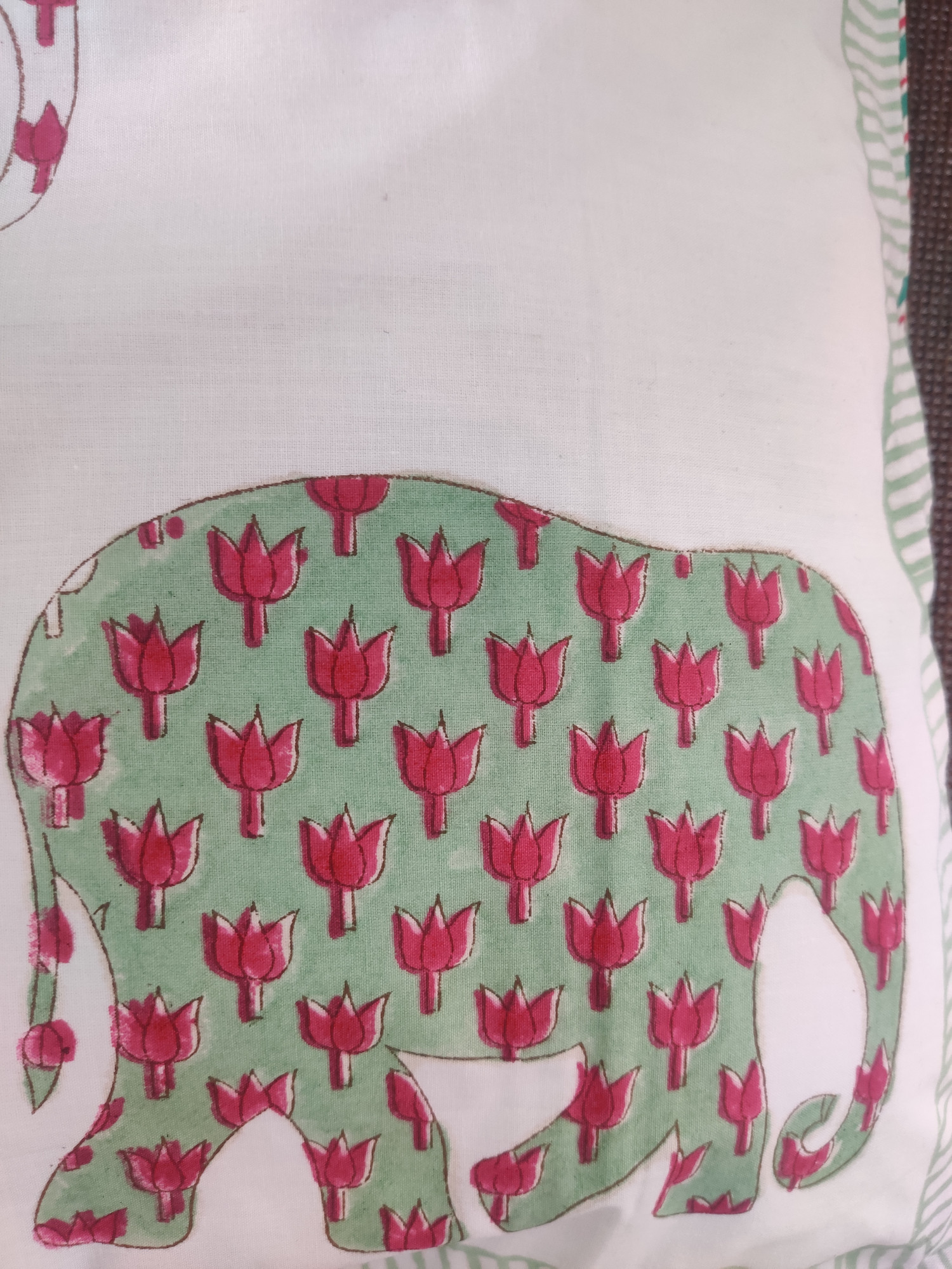 Block Print Cushion Cover - Double Haathi Hand Block Print Premium Cotton 16x16 Pack of 5