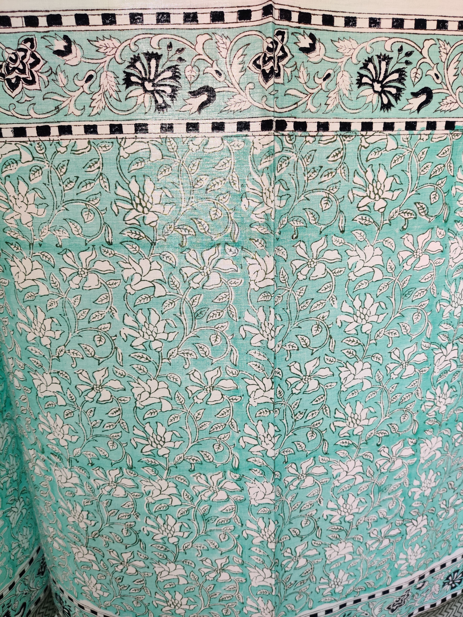 Block Print Curtain - Multiblock Hand Block Print 100% Cotton Jaipuri (Pack of 2)