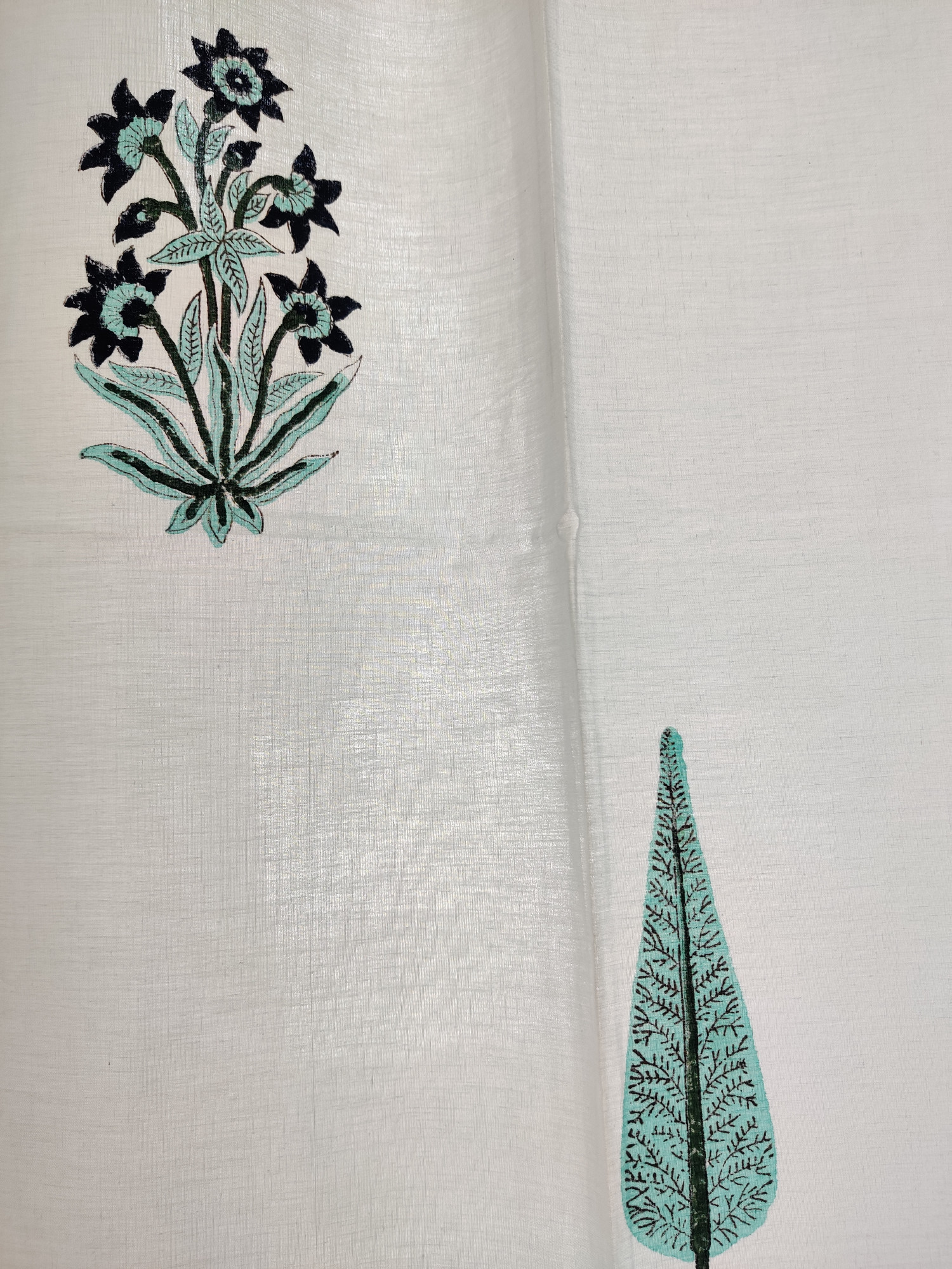Block Print Curtain - Multiblock Hand Block Print 100% Cotton Jaipuri (Pack of 2)