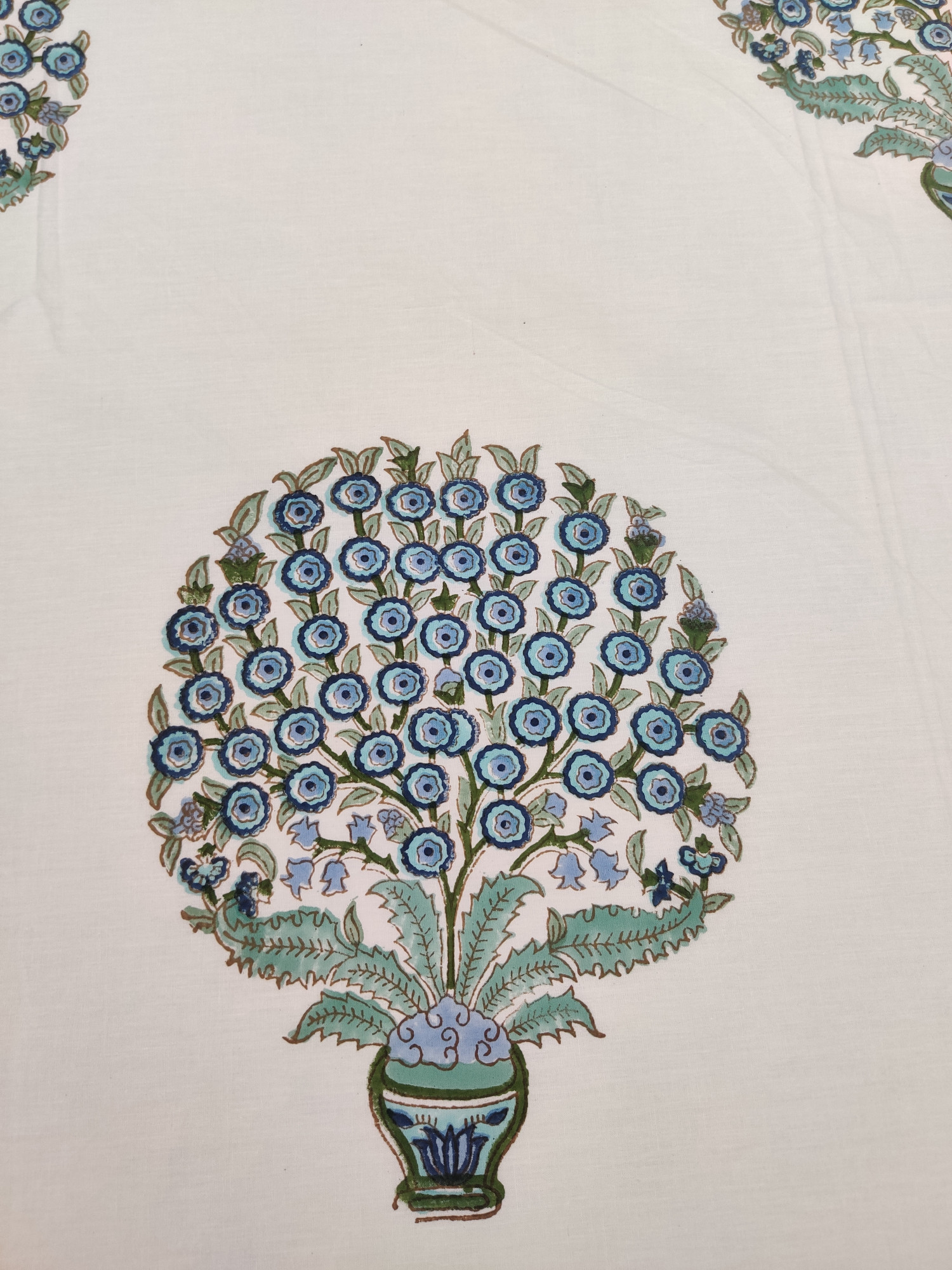 Jaipuri Block Print Bedsheet - Feather Hand Block Print Cotton Double