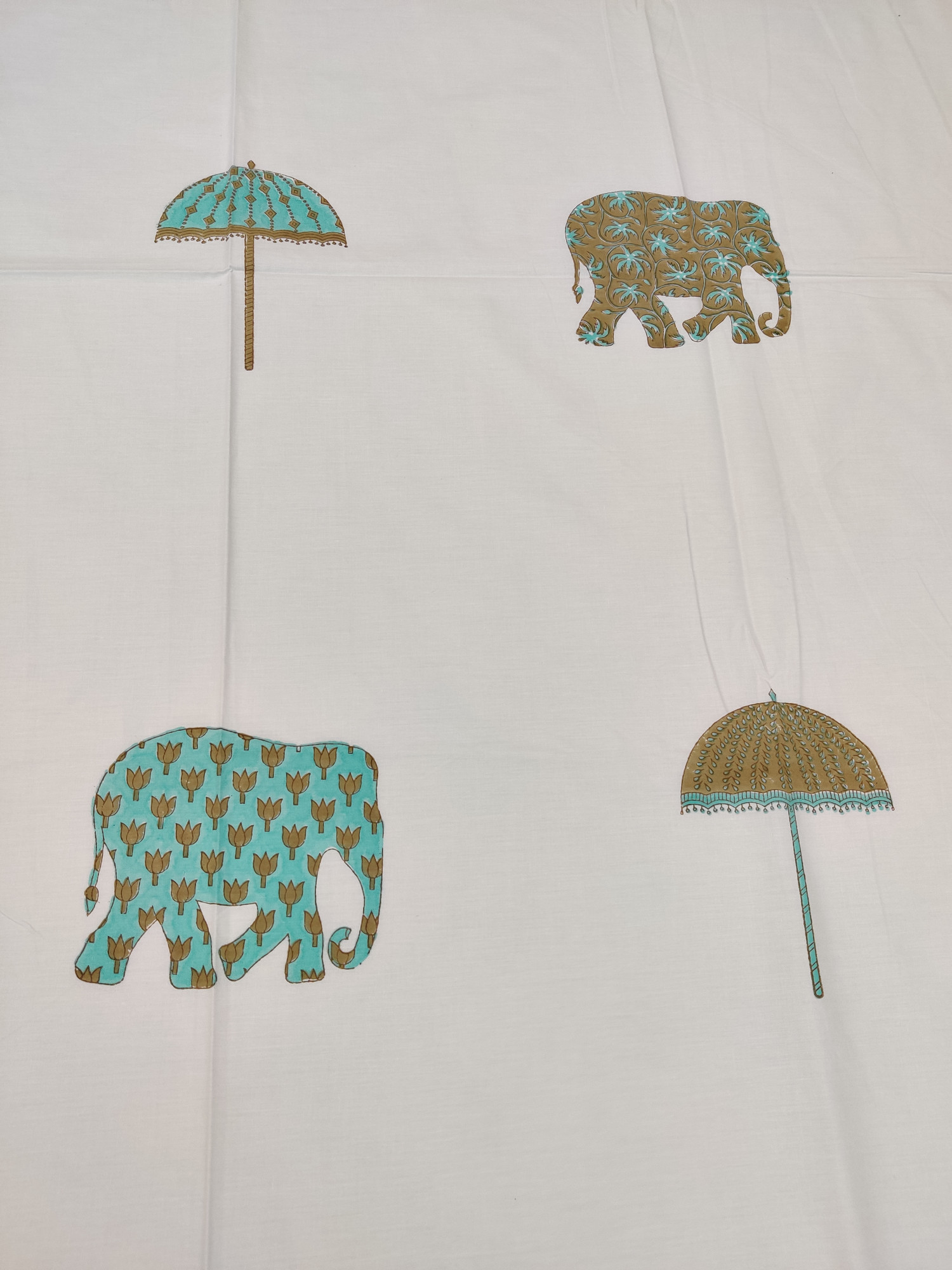 Jaipuri Block Print Bedsheet - Haathi Handblock Hand Block Print Cotton King Size