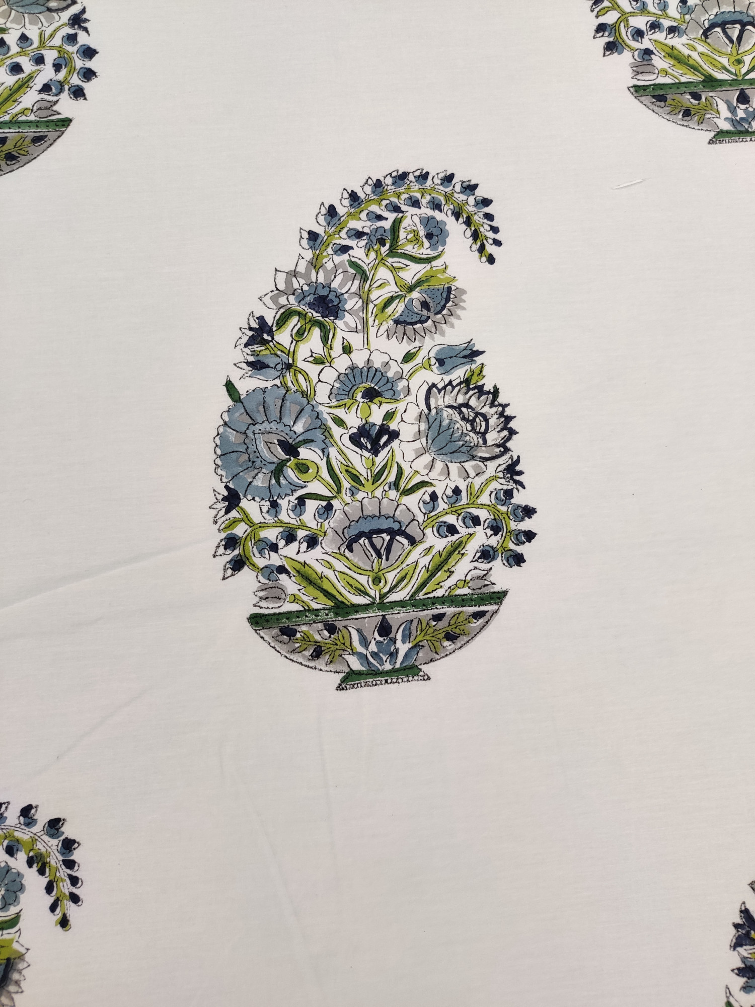 Jaipuri Block Print Bedsheet - Kerry Boota Hand Block Print Cotton King Size