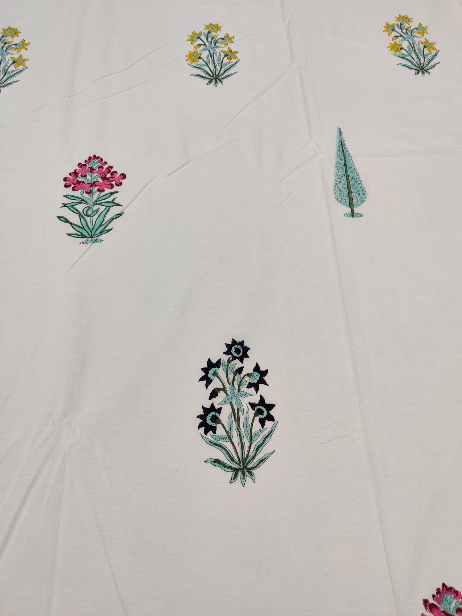 Jaipuri Block Print Bedsheet - Multiblock Blockprinted Hand Block Print Cotton King Size