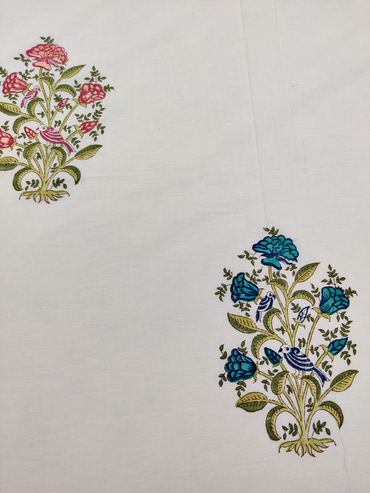 Jaipuri Block Print Bedsheet - Multi Chiya Hand Block Print Cotton King Size