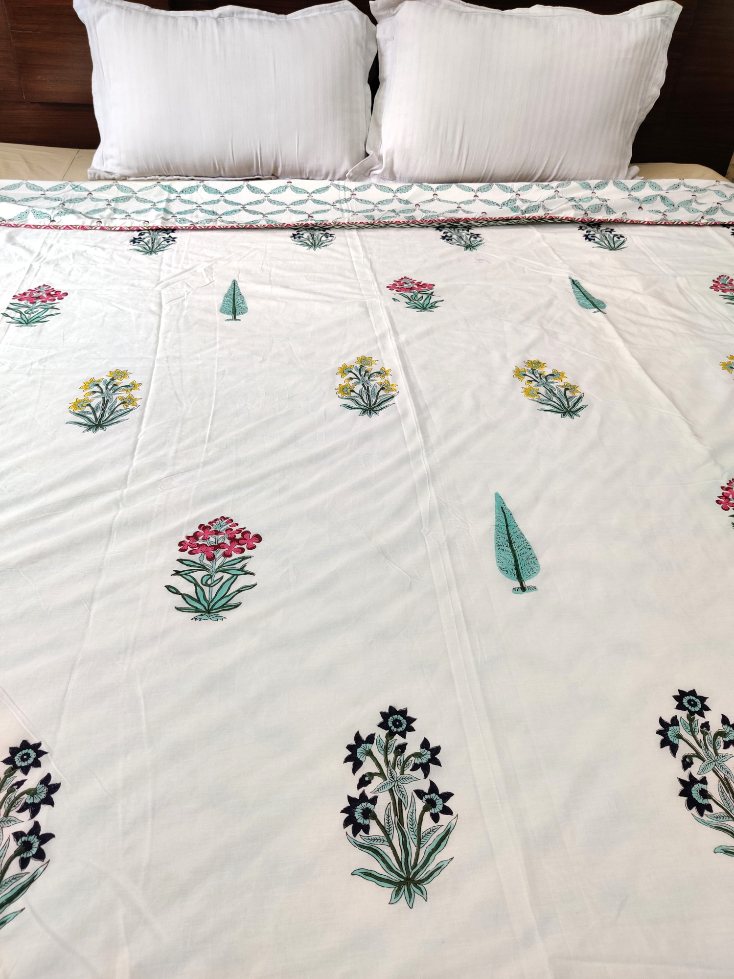 Block Print Dohar - Multiblock Hand Block Print Premium Mulmul Jaipuri