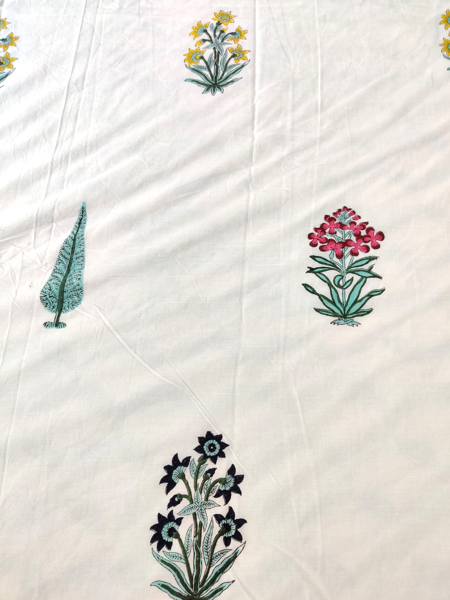 Block Print Dohar - Multiblock Hand Block Print Premium Mulmul Jaipuri