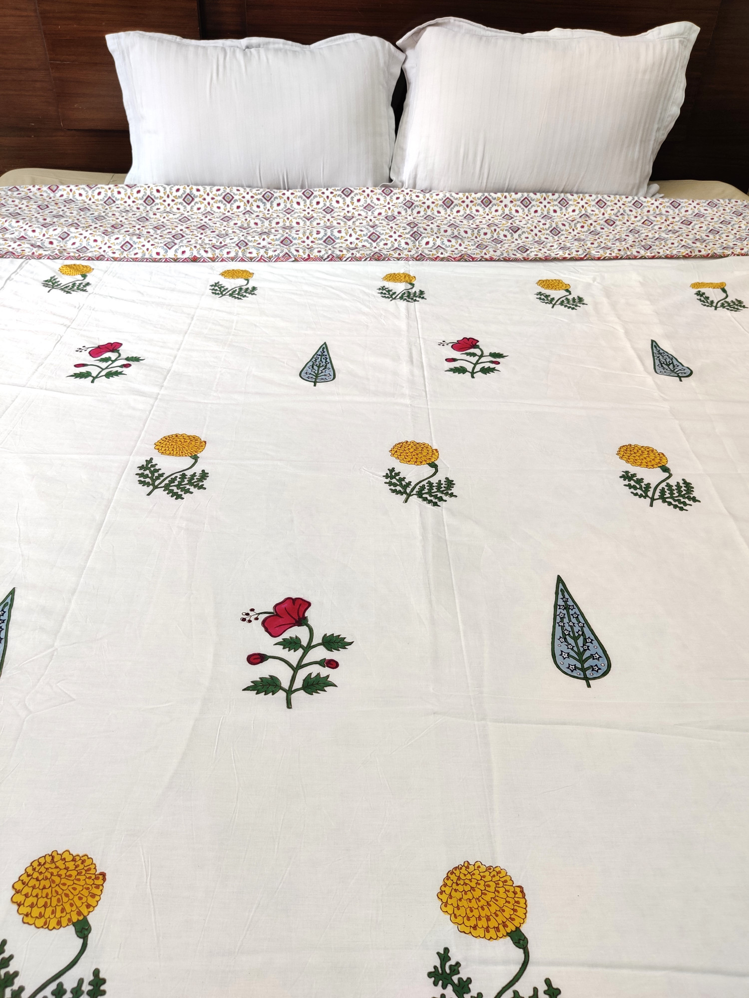 Block Print Dohar - Tropical Hand Block Print Mulmul Premium Jaipuri