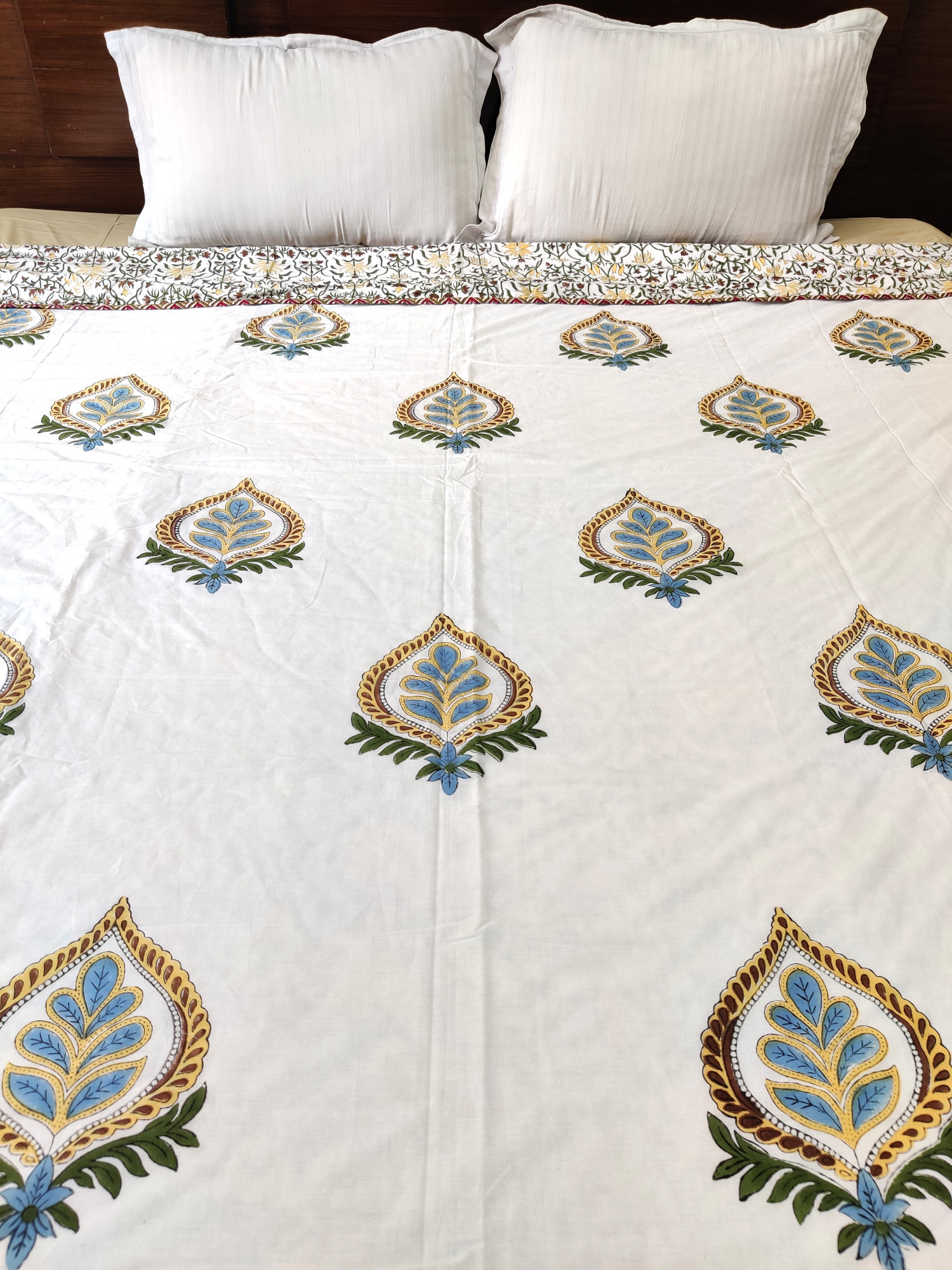 Block Print Dohar - Double Pathi Hand Block Print Percale Cotton Jaipuri