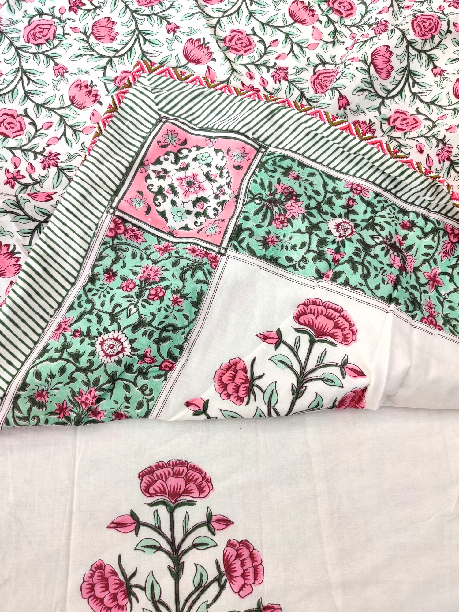 Block Print Dohar - Sadabahaar Hand Block Print Percale Cotton Jaipuri
